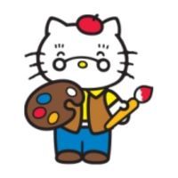 Hello Kitty&rsquo;s Grandpa Sanrio character on a white background.
