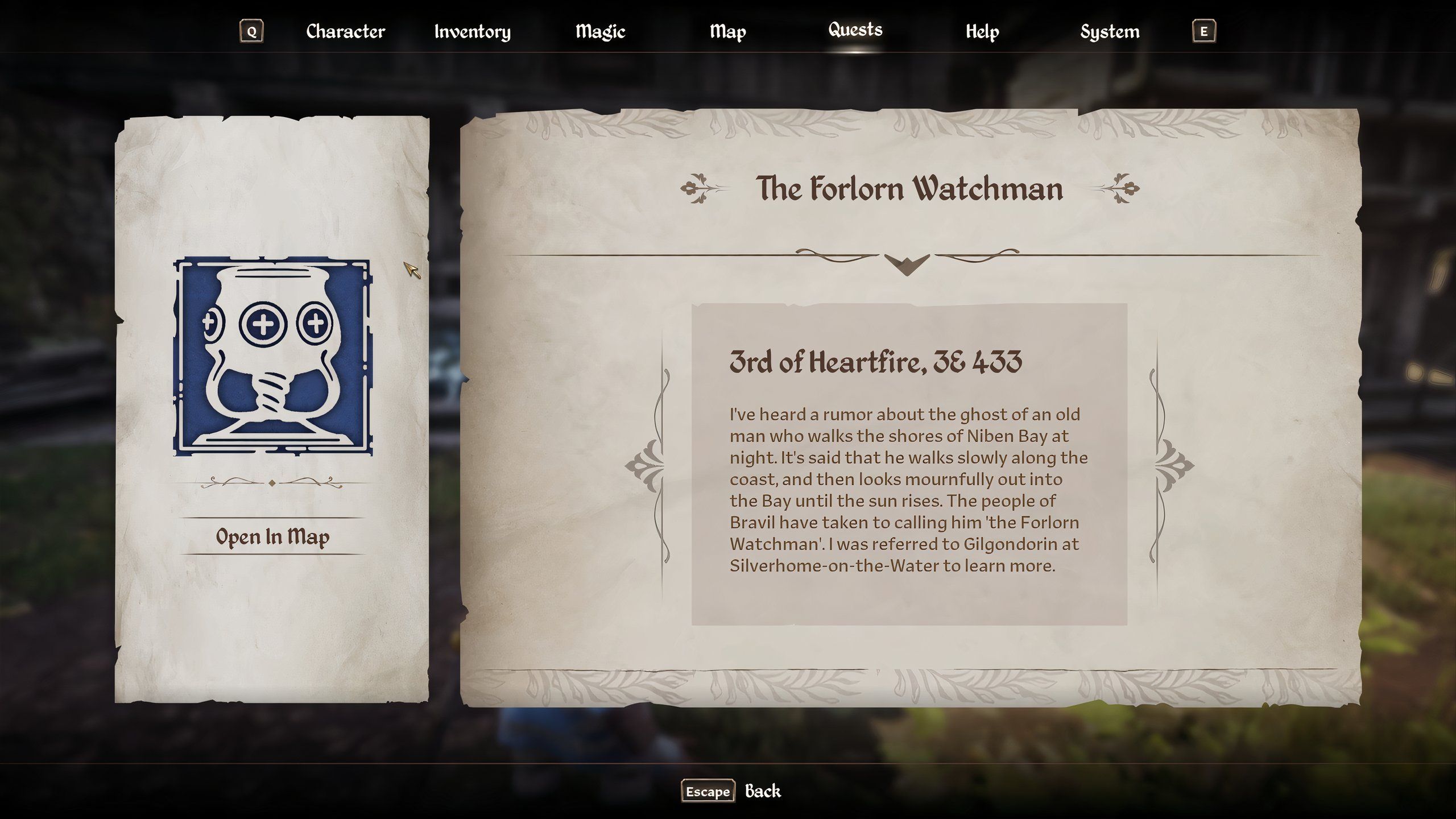 The Forlorn Watchman quest - Oblivion Remastered