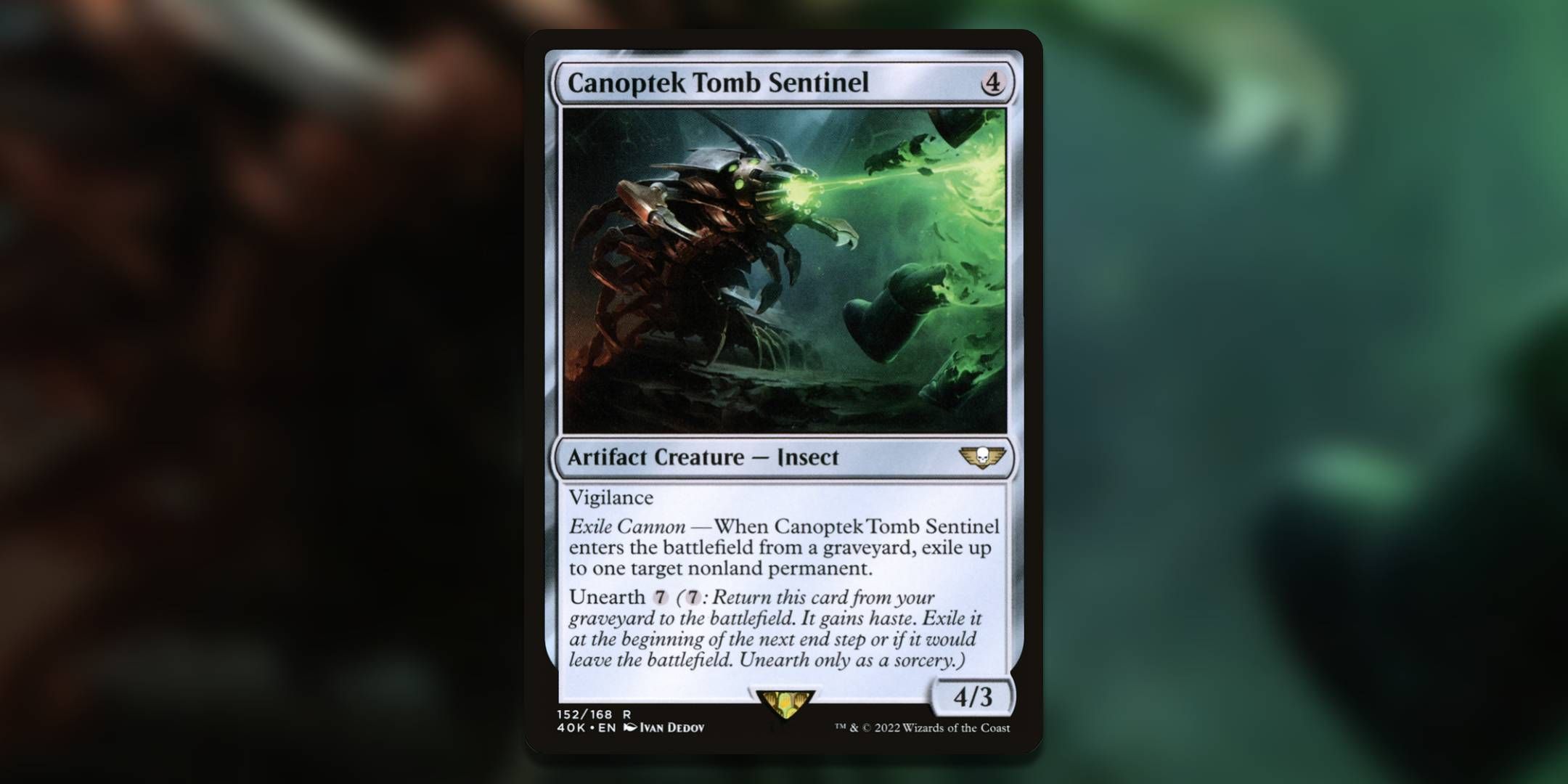 The Magic The Gathering card Canoptek Tomb Sentinel by Ican Dedov.
