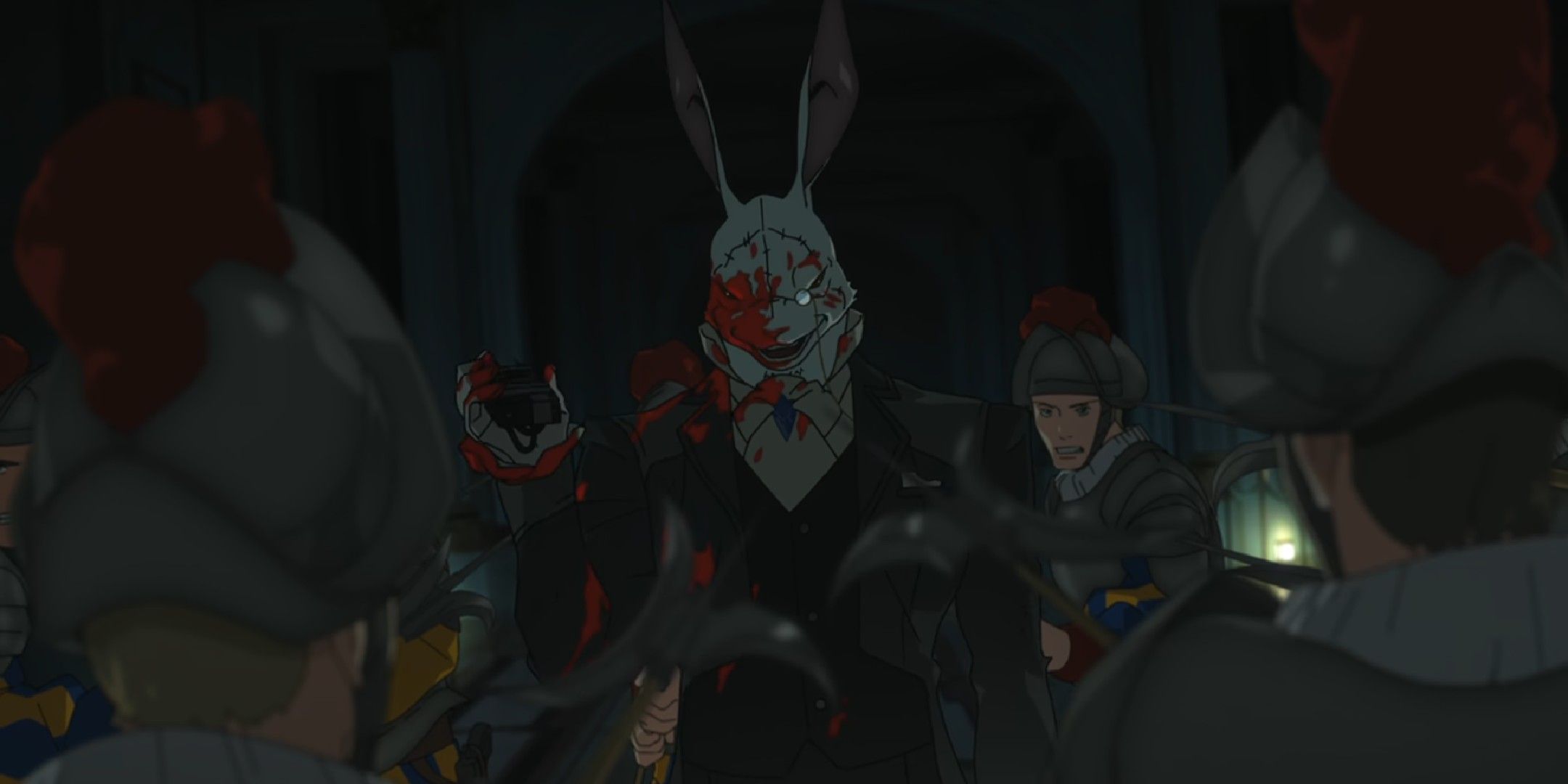 The White Rabbit surrounded by soldiers in Devil May Cry.