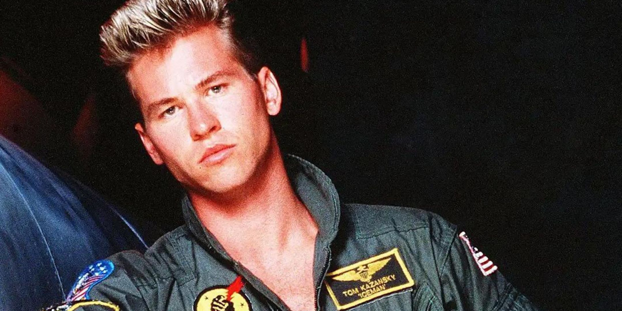 Wheel collar in his flight jacket in the top gun.