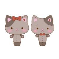 Tsugi and Hagi Sanrio character on a white background.