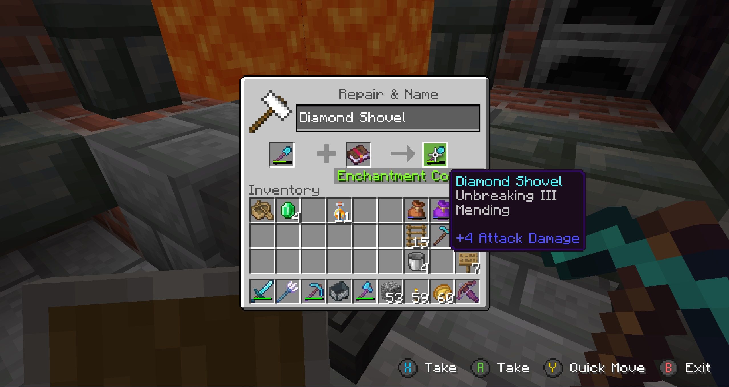 minecraft fishing rod mending 1