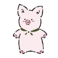 Zashikibuta Sanrio character on a white background.