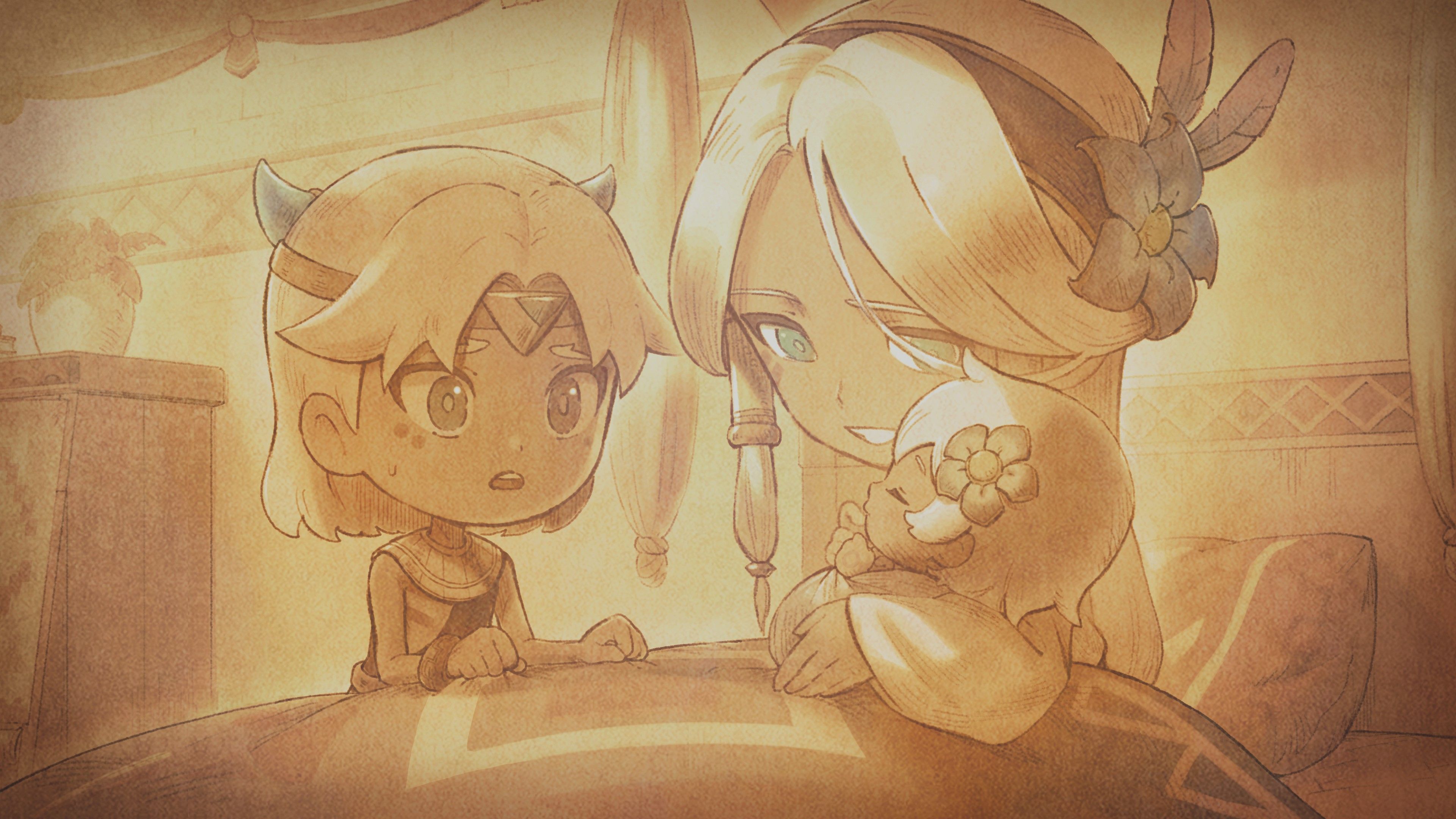 Rem and her mother in Fantasy Life i.
