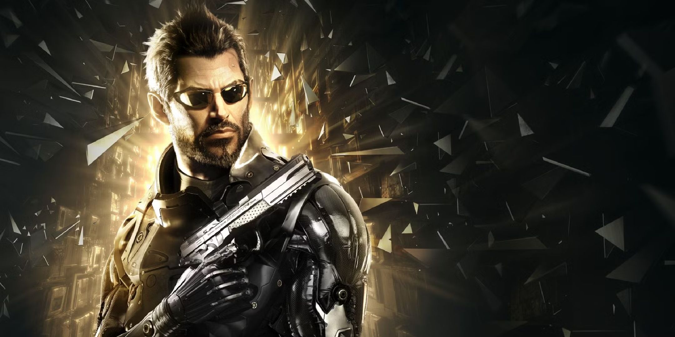 Adam of Deus ex Mankind has divided key art.