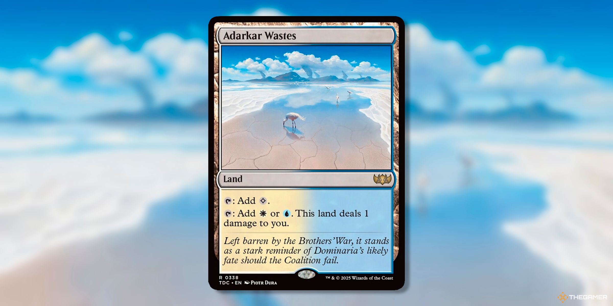 Adarkar Wastes (Rare, 338) By Piotr Dura From The Tarkir: Dragonstorm Commander Azorius Precon Of Magic: The Gathering.