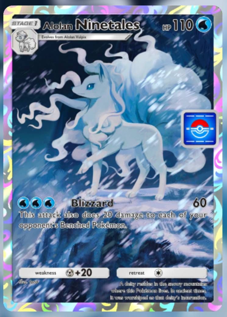 The Alolan Ninetales Promo, from Pokemon TCG Pocket.