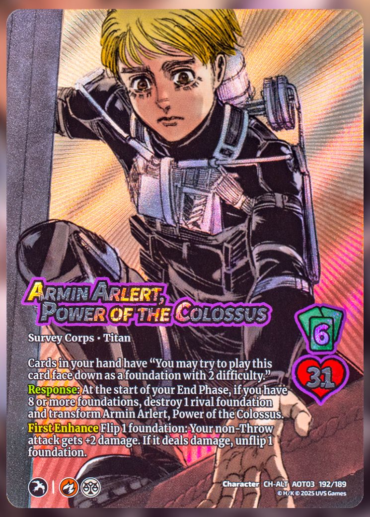 Armin Arlert, Power of the Colossus foil