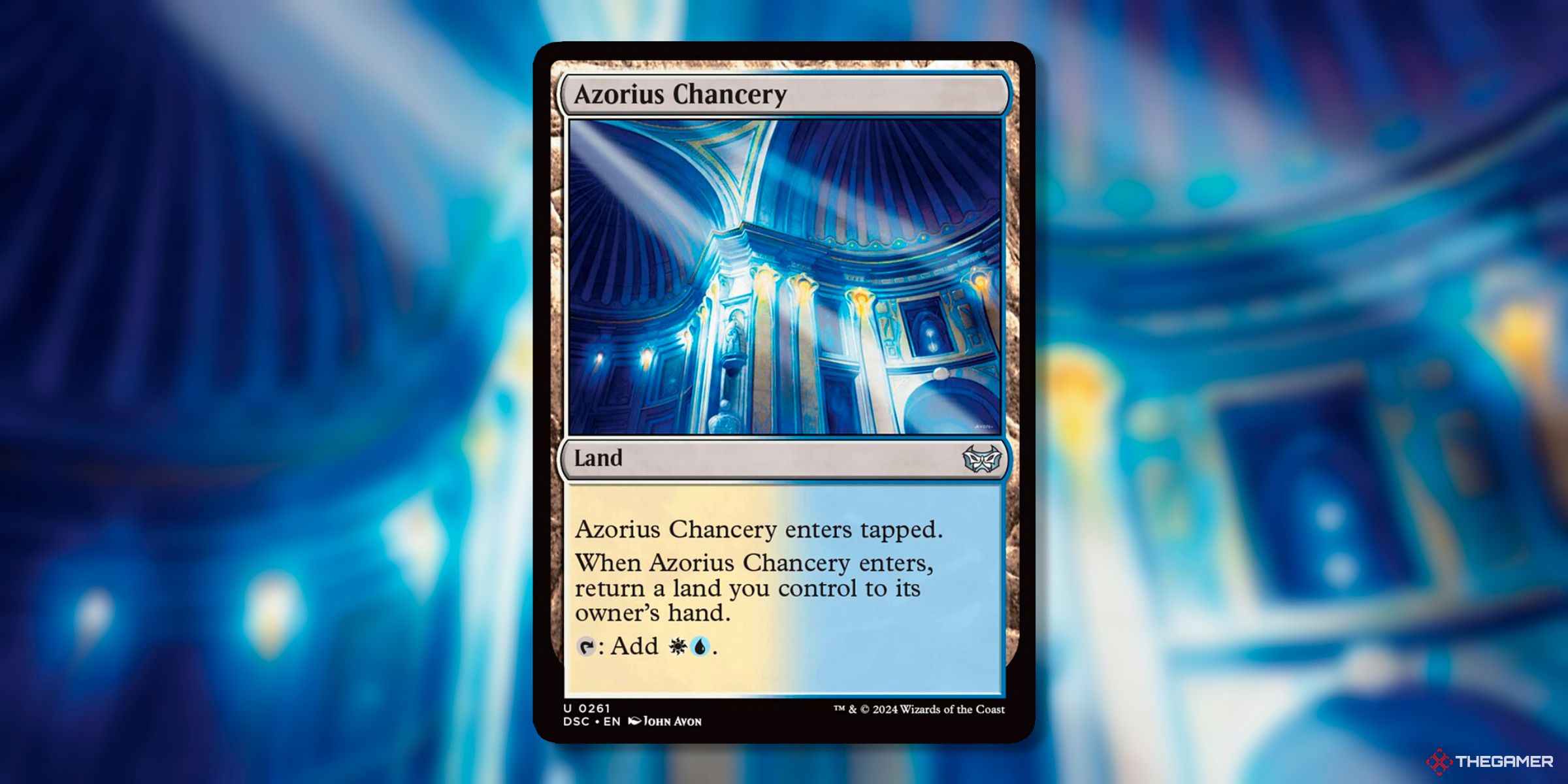 Azorius Chancery (Uncommon, 261) By John Avon From The Duskmourn: House Of Horror Commander Azorius Precon Of Magic: The Gathering.