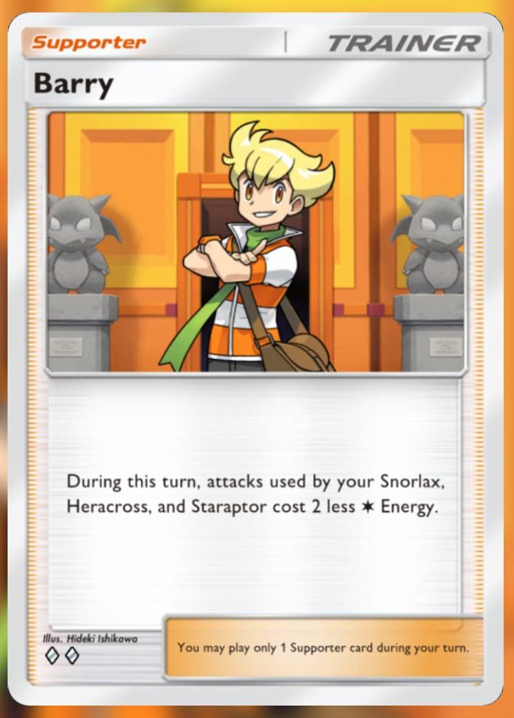 The Barry card from Triumphant Light, in Pokemon TCG Pocket.