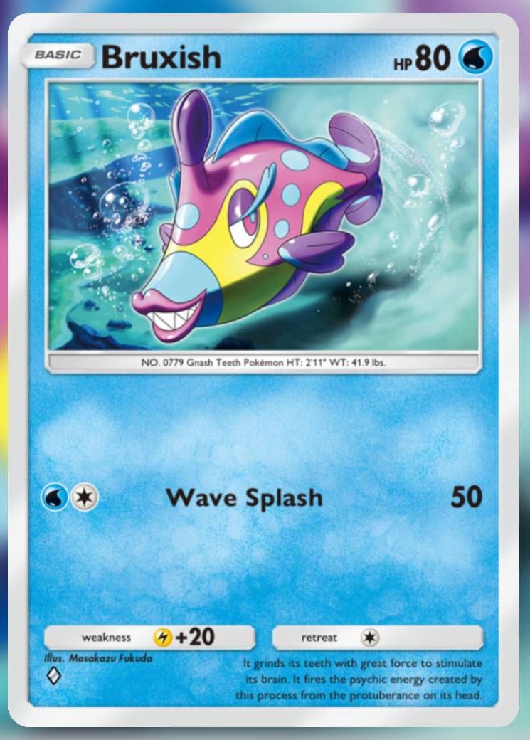 The Bruxish card, from Celestial Guardians in Pokemon TCG Pocket.