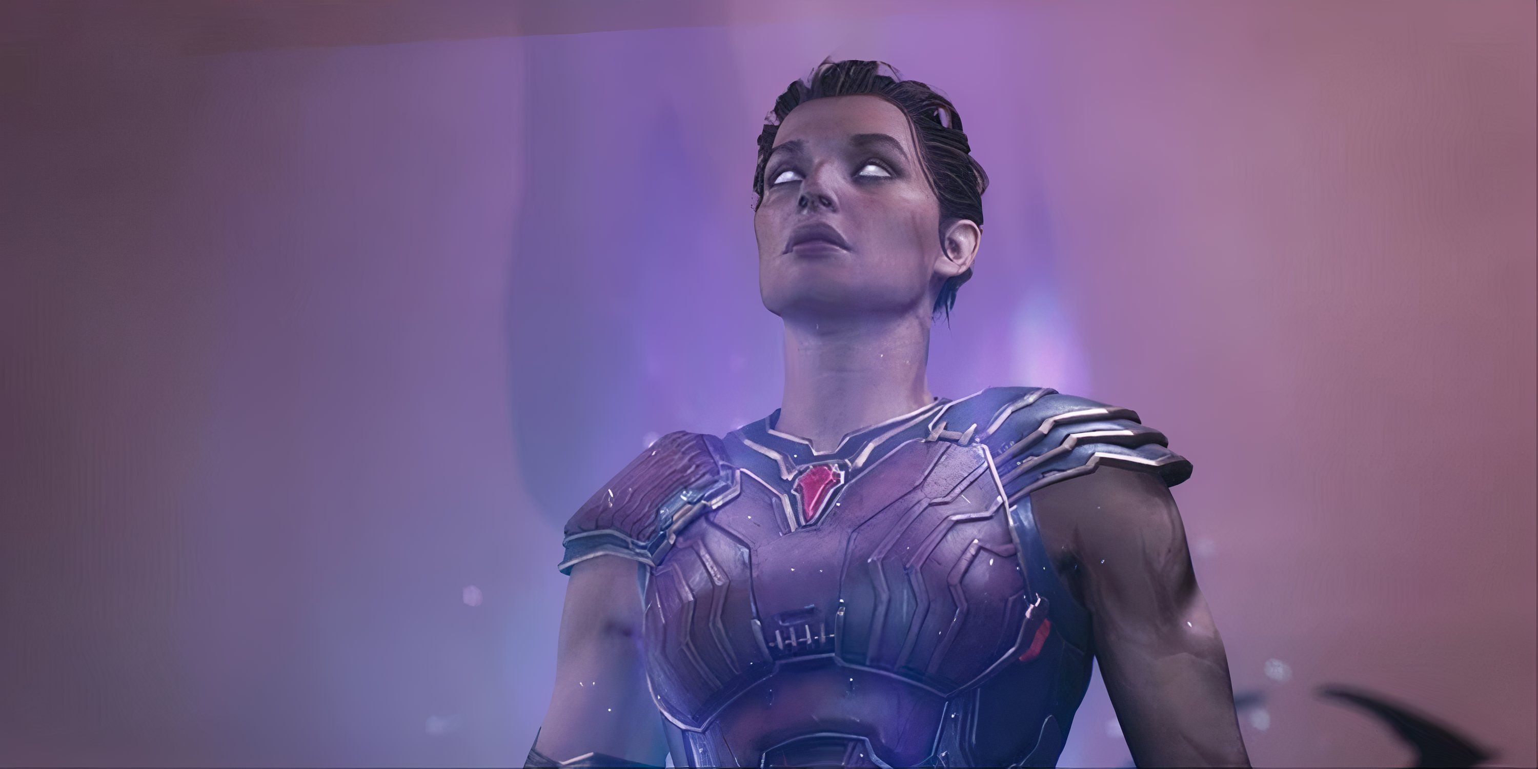 Commander Thira in Doom The Dark Ages with her eyes rolled back.
