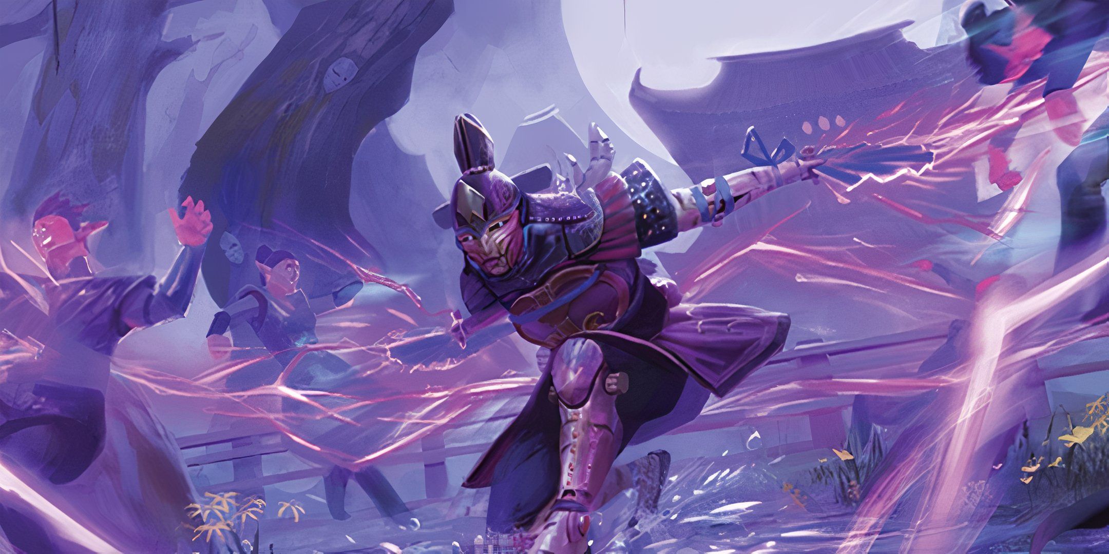 A katari warrior fighting a group of enemies in Daggerheart.