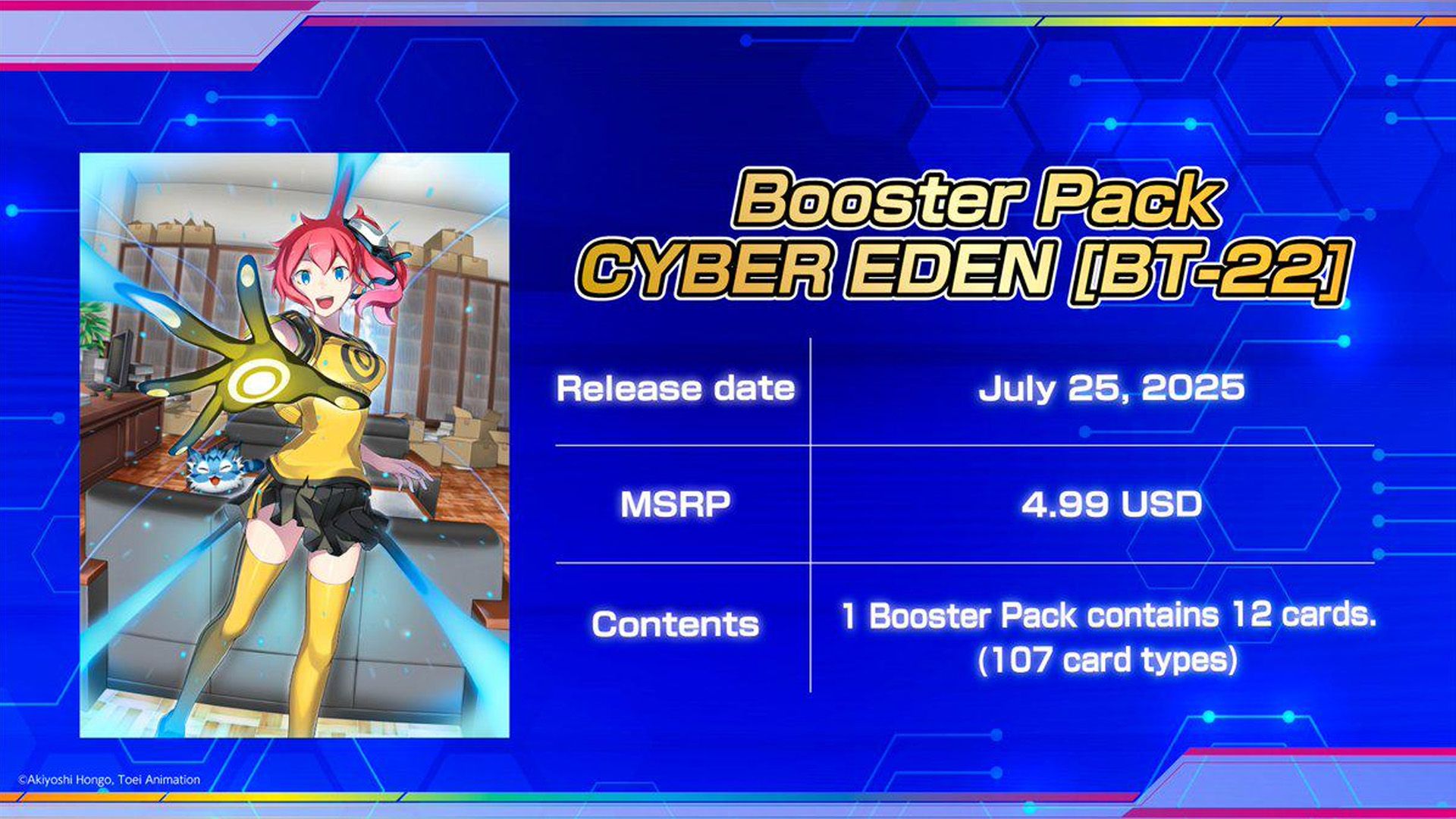 Cyber ​​Eden Booster Pack Information Image.
