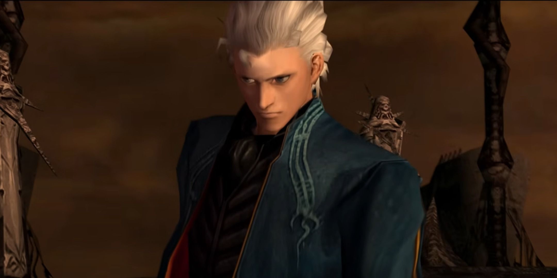 Vergil on the top of the Temen-Ni-GRU in Devil May Cry 3: Dante's wake up.