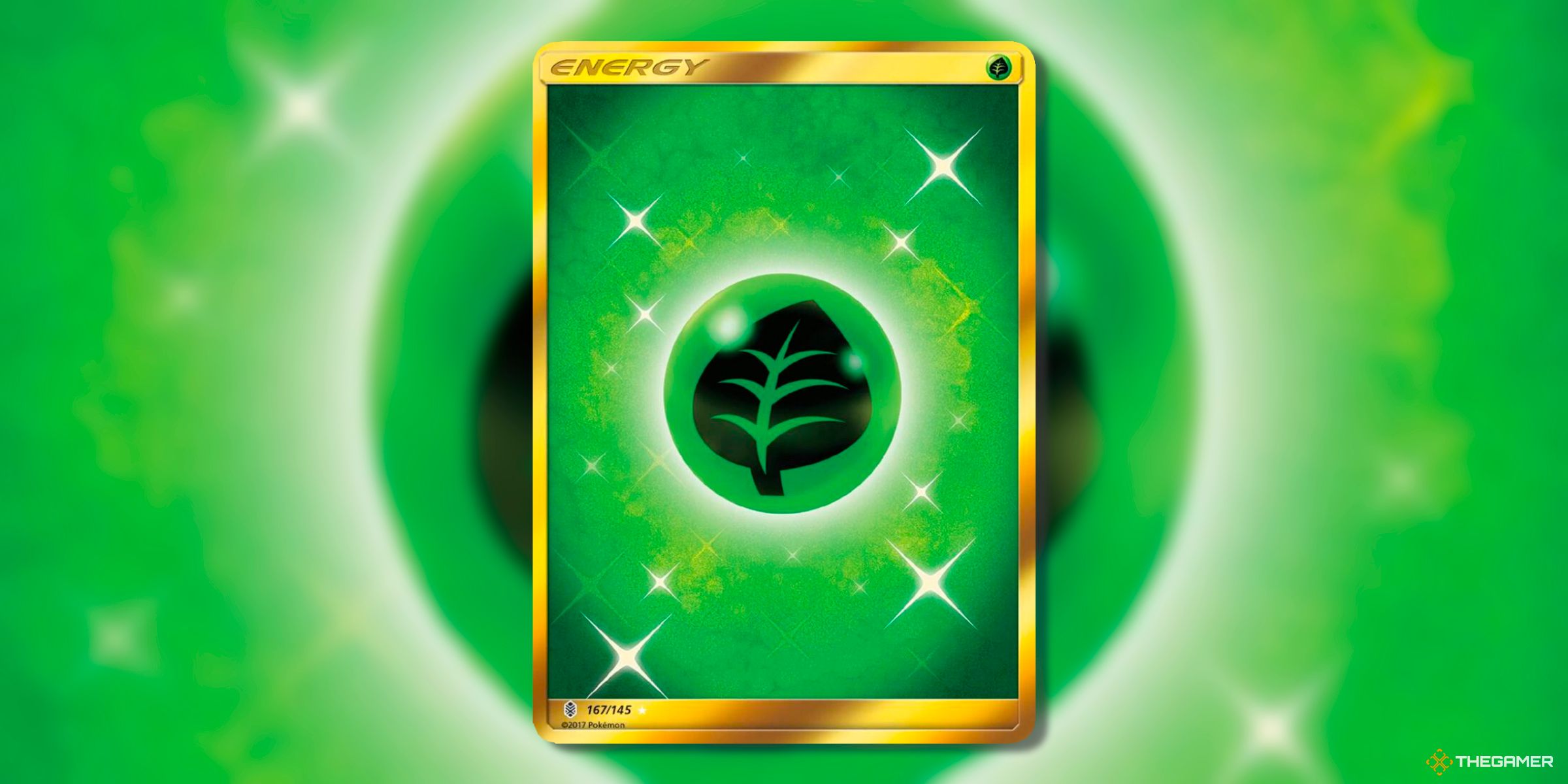 Pokémon TCG's growing extension guardian grass energy (secret rare, 167) cards.