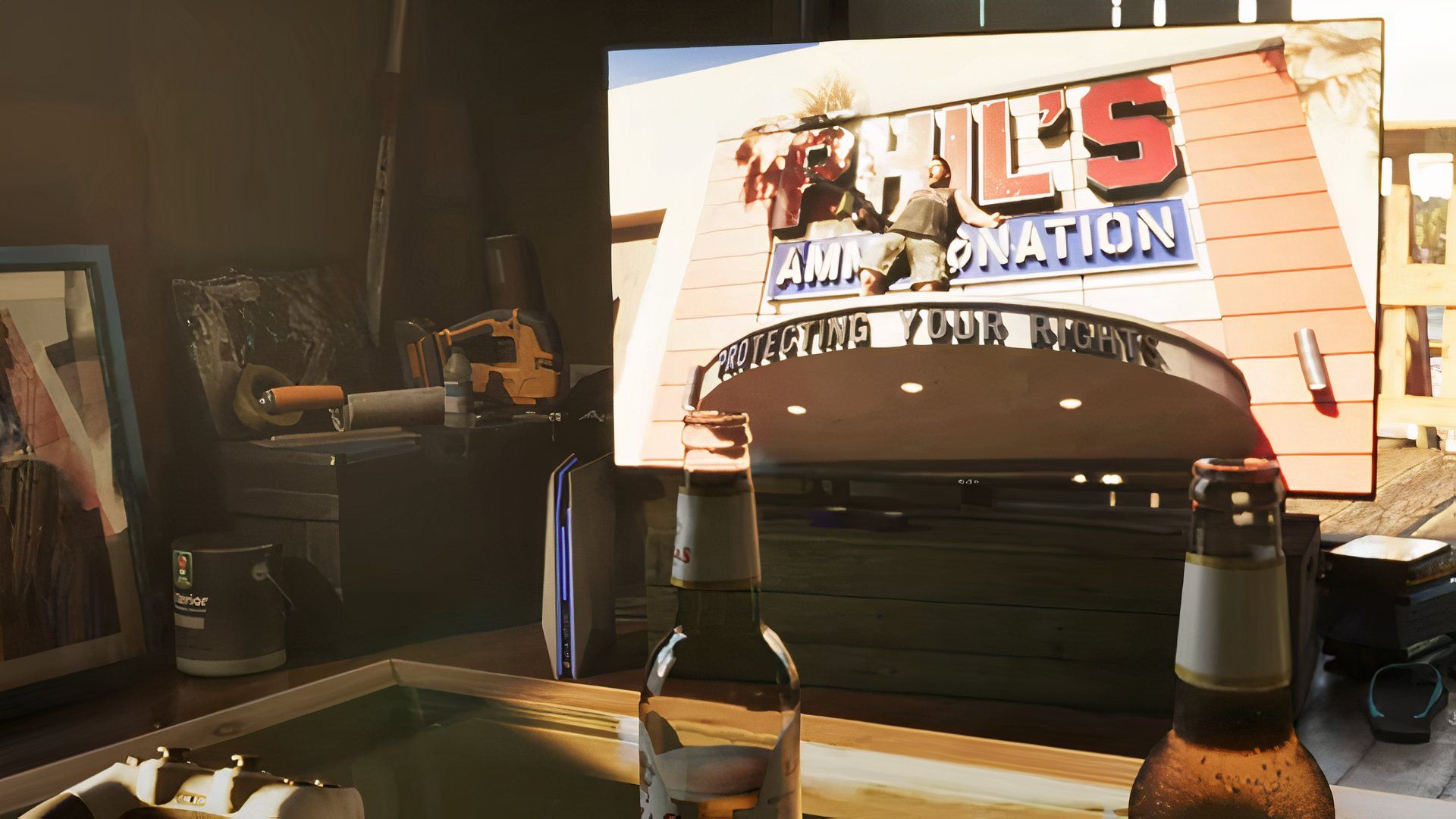 تبلیغات مهمات فیل در تلویزیون در GTA 6 بازی می کند.