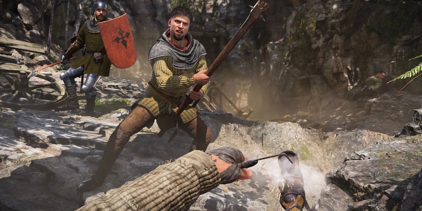Kingdom Come: Deliverance 2 - The protagonist who uses an old shotgun to ward off two heavily armed bandits.
