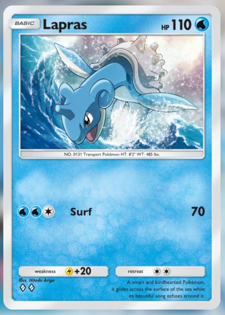 The Lapras card, from Celestial Guardians in Pokemon TCG Pocket.