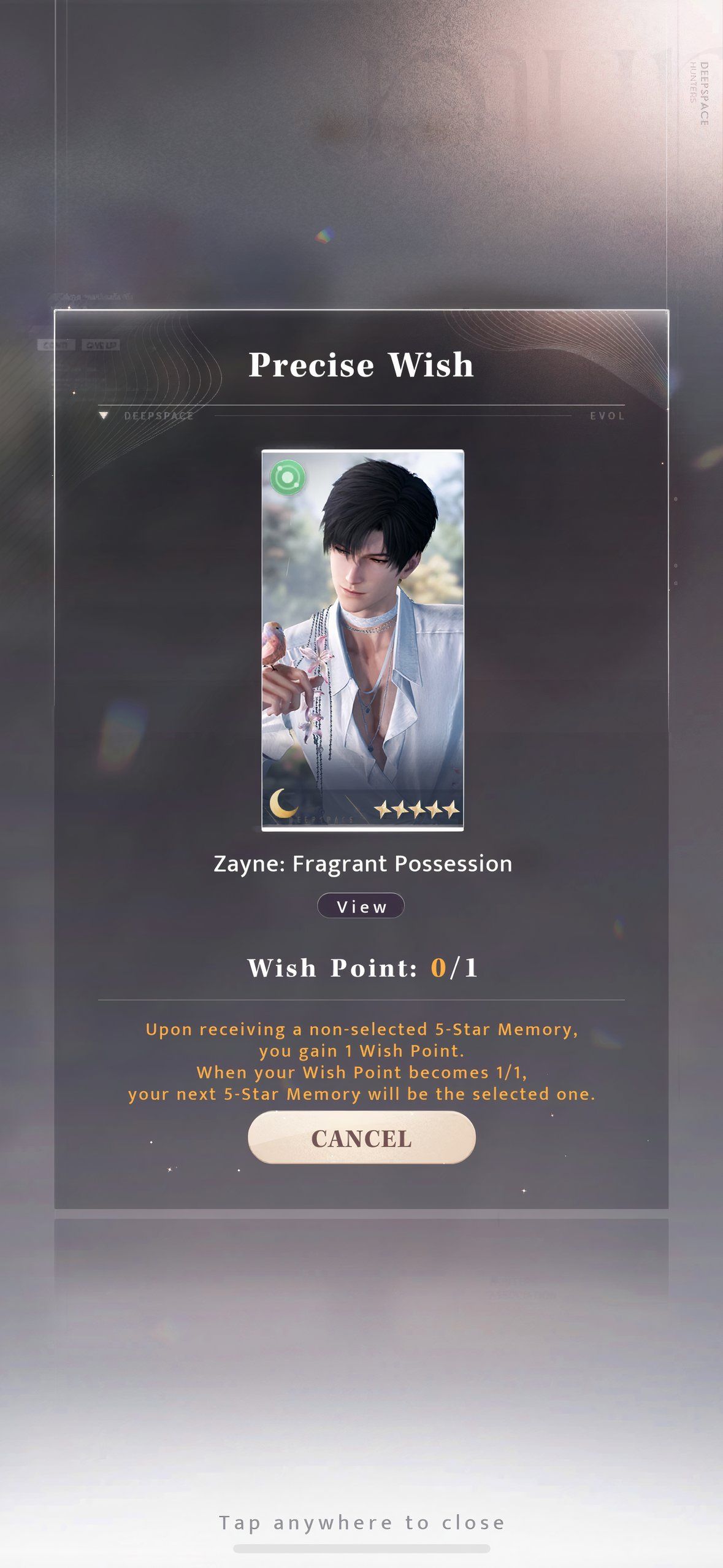Love And Deepspace: The player chooses Zayne as their precise wish.