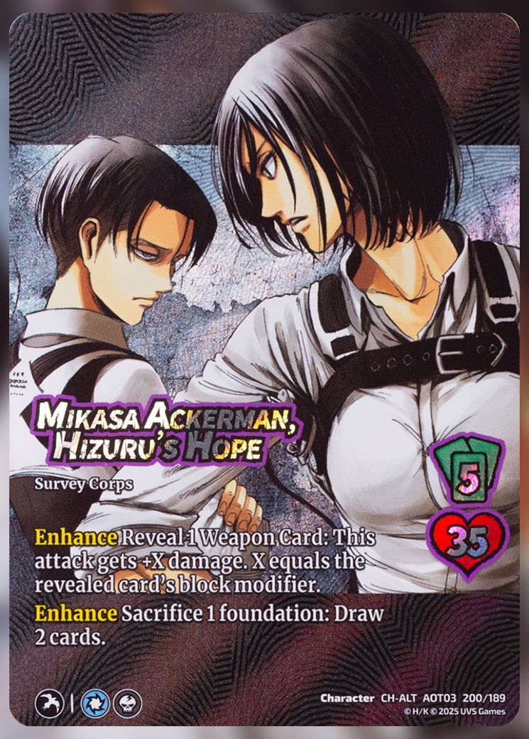 Mikasa Ackerman, HIzuru&rsquo;s Hope foil