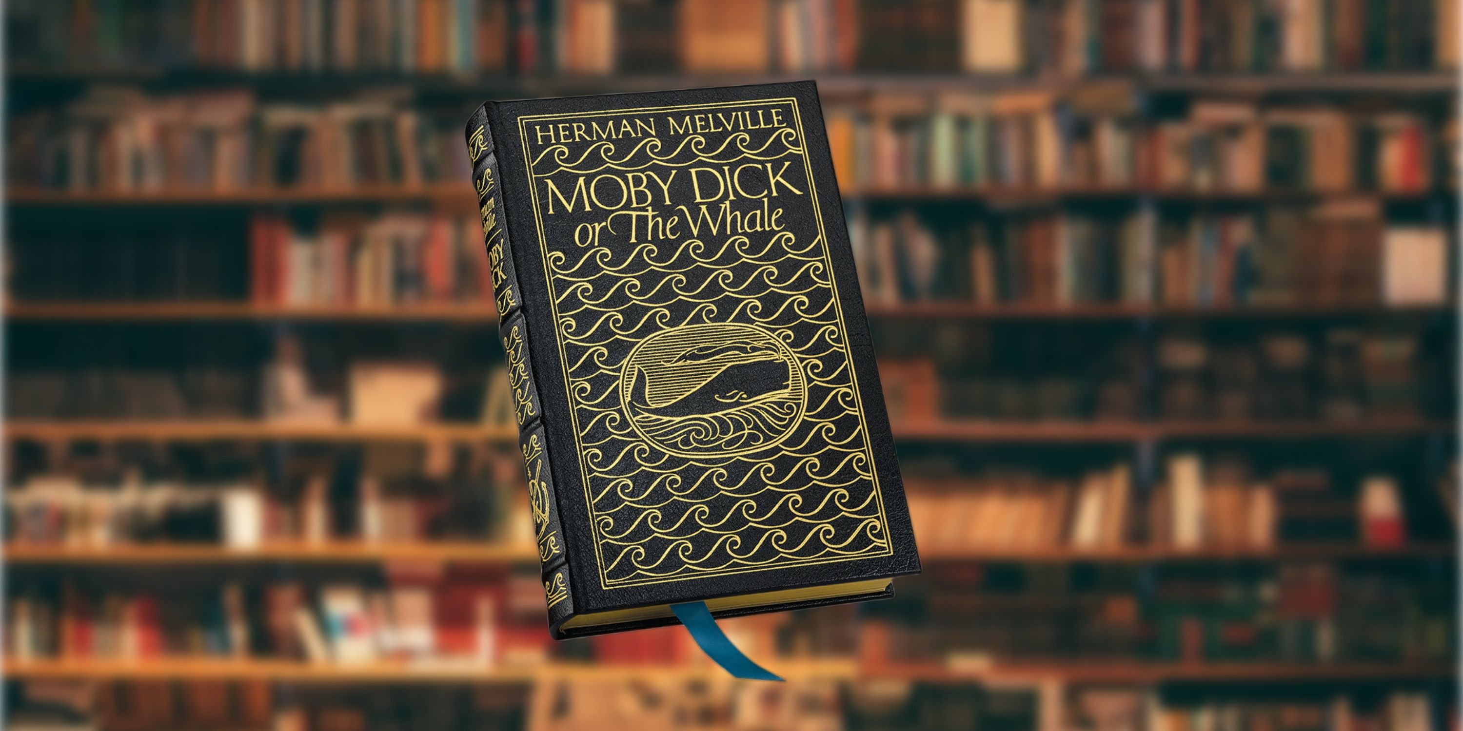 Moby Dick Book on a blurred background. 