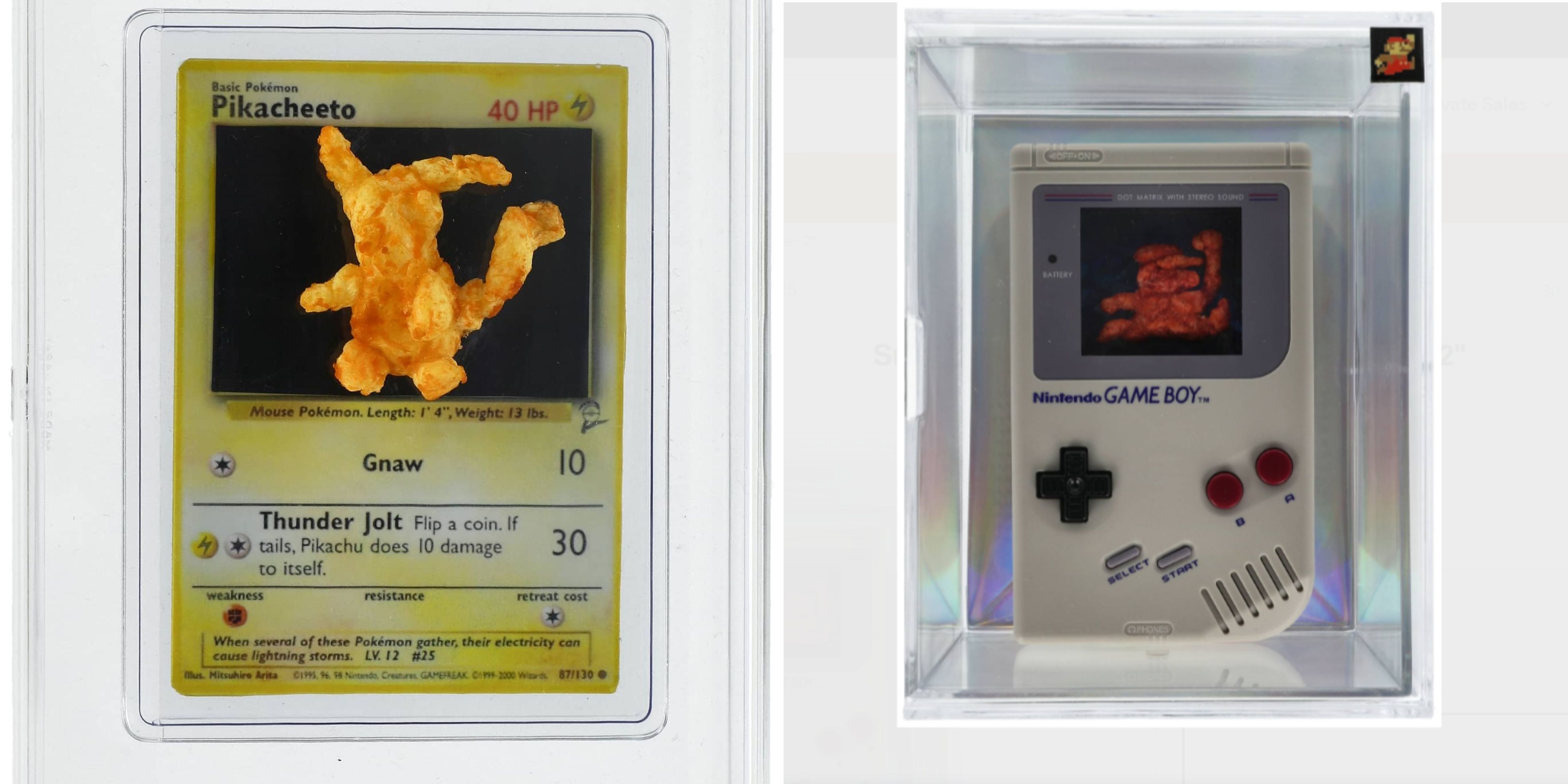 Pokchu and Mario -shaped chateo.