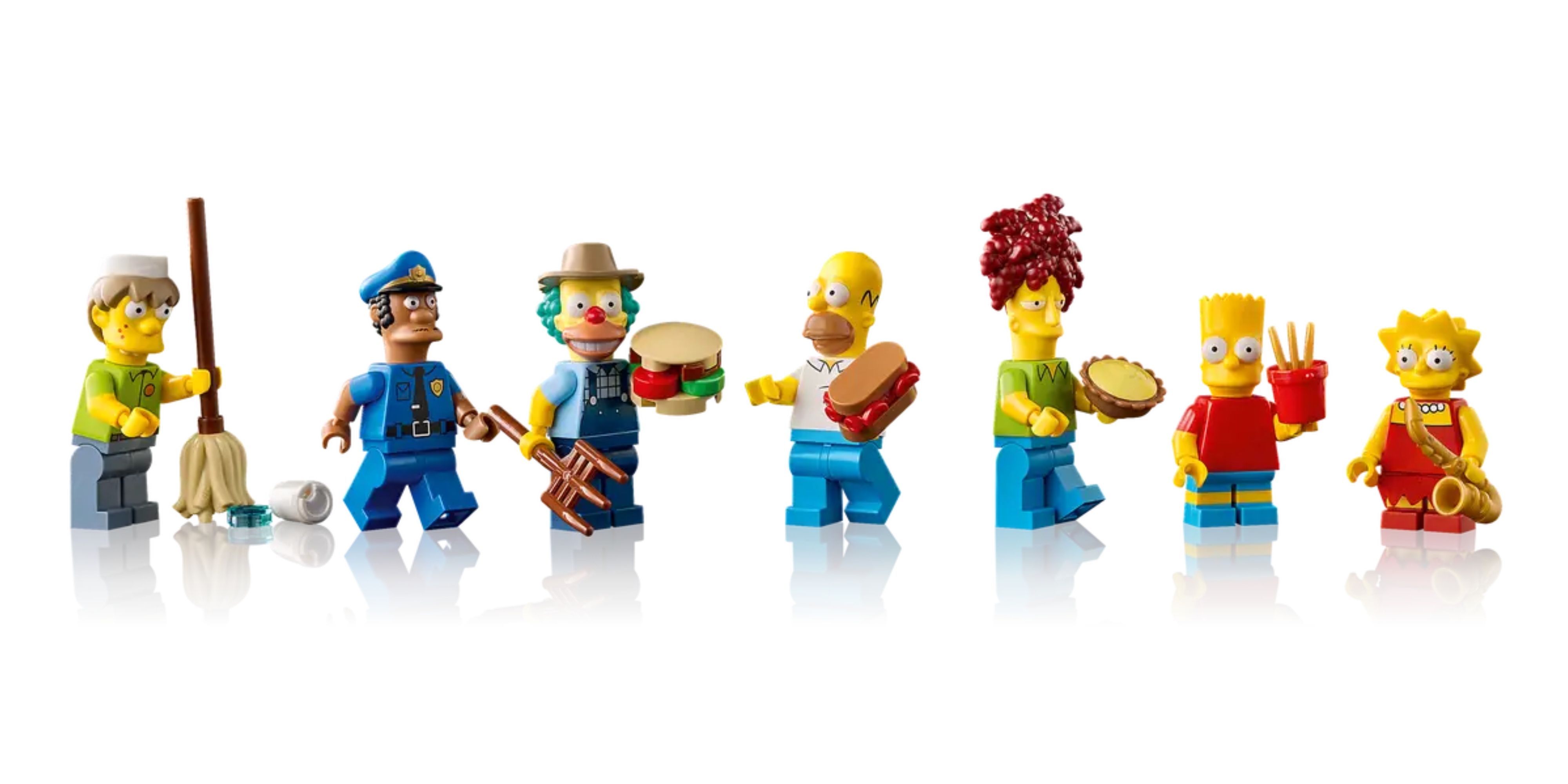 minifigures included with lego the simpsons krusty burger set.
