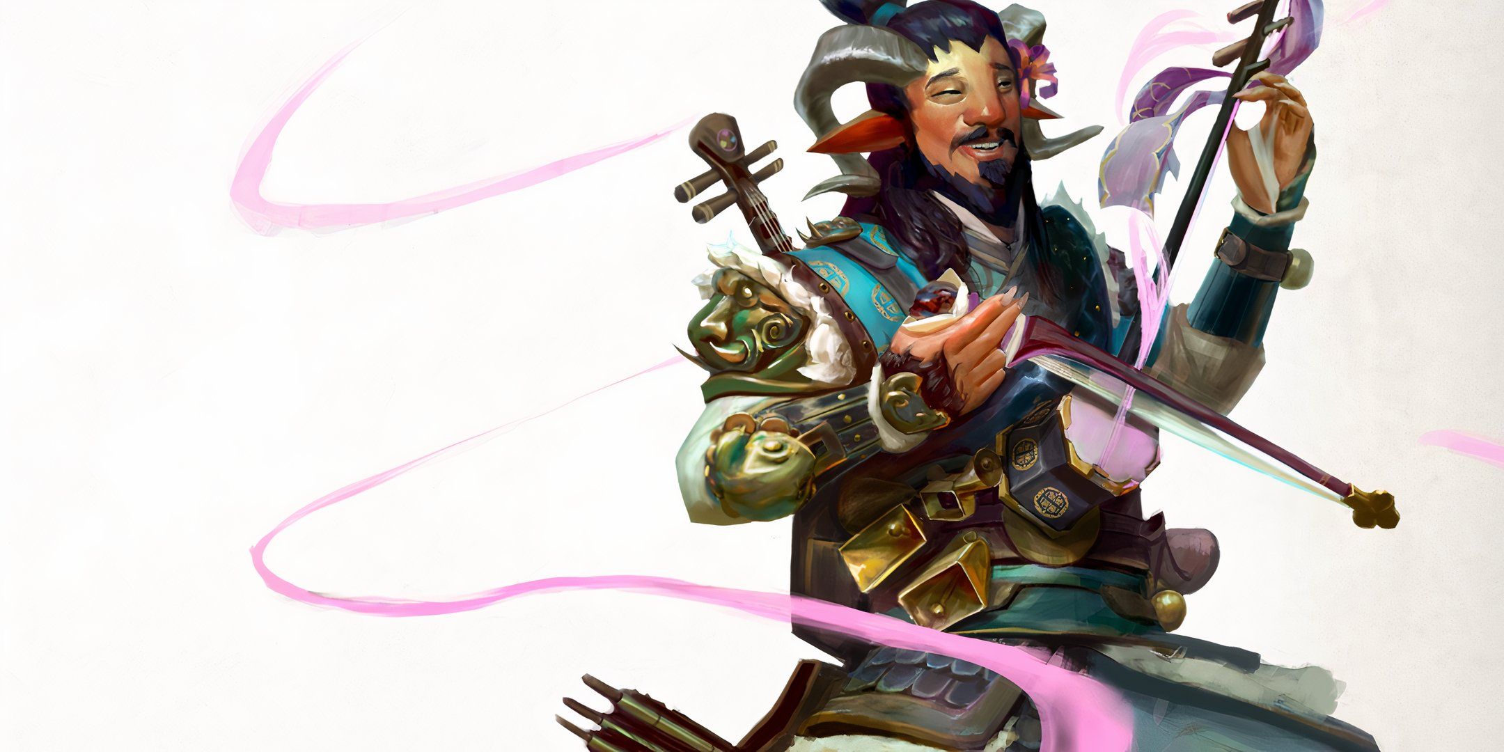 A Troubadour Bard performing a magical tune in the TTRPG Daggerheart.