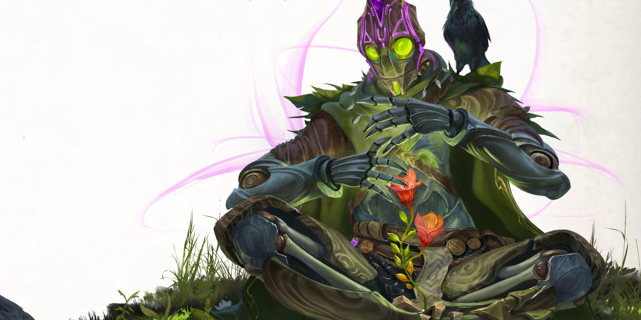 A Druid heals and communes with nature in hte TTRPG Dagegrheart.