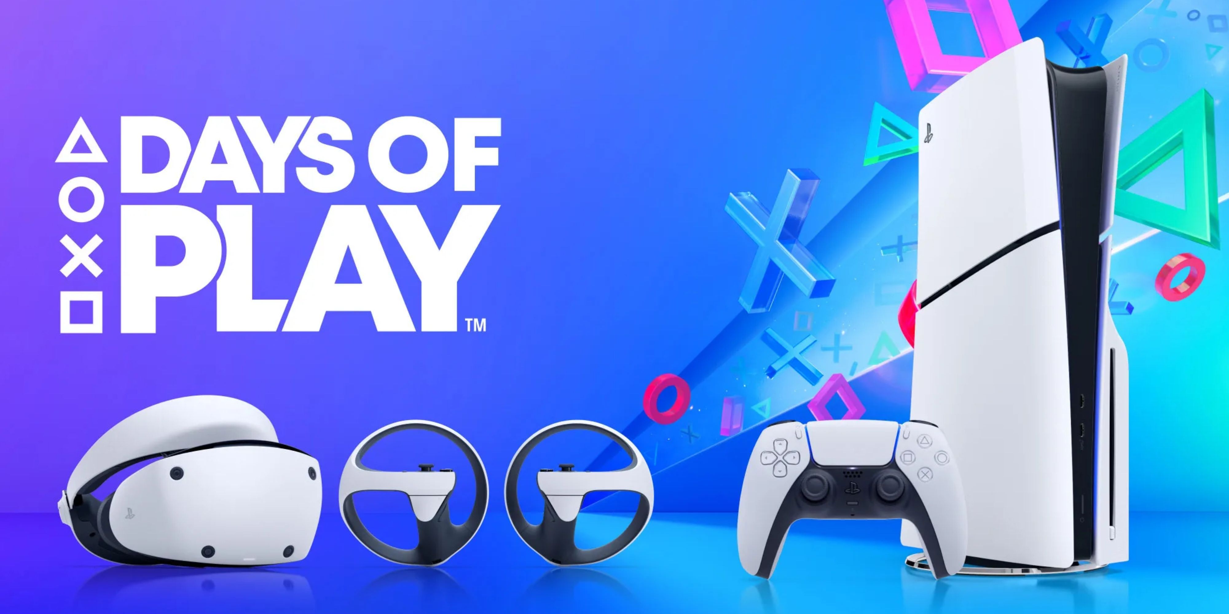 ps vr2 and ps5 pro on a days of play banner.