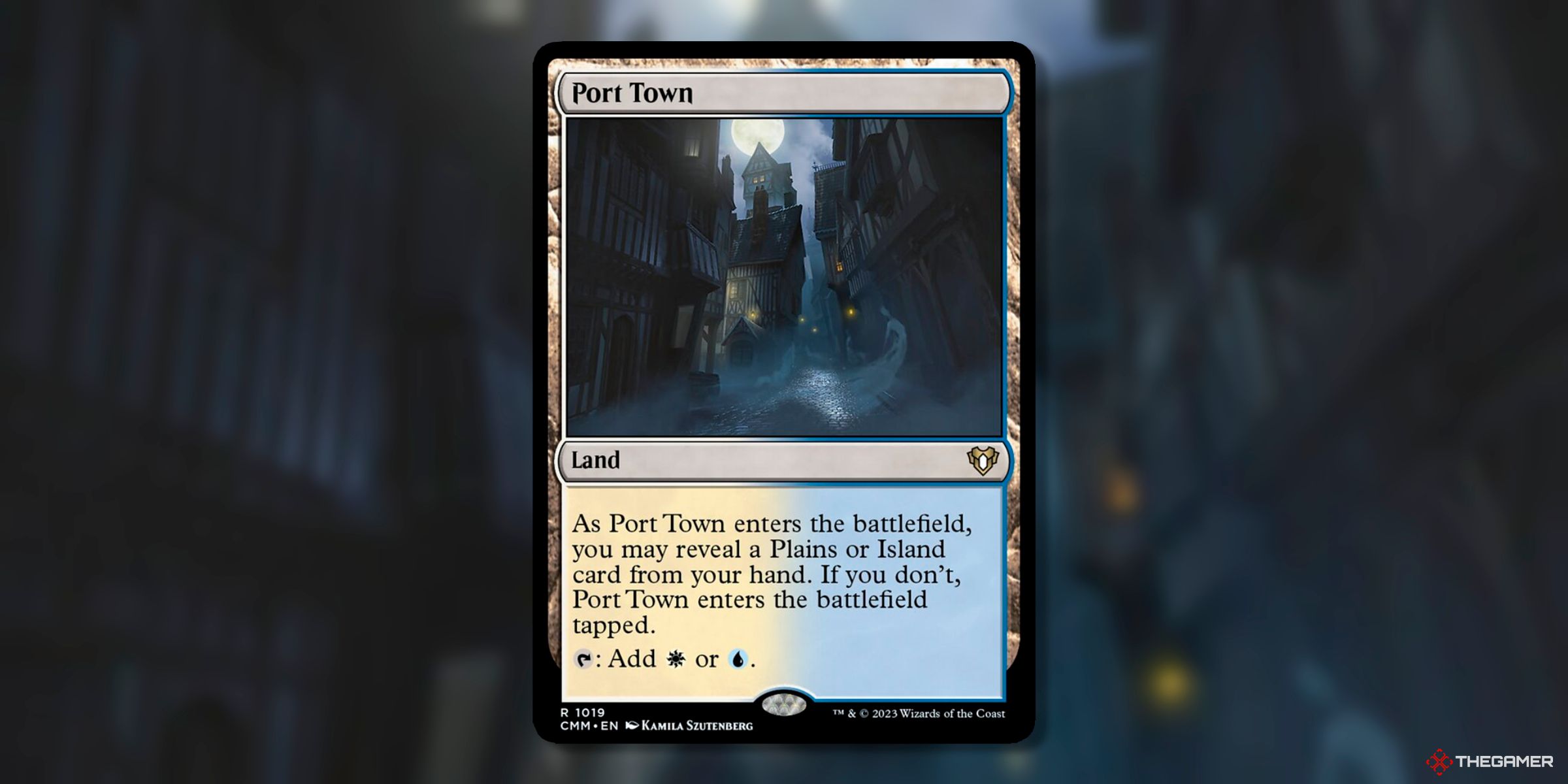 Port Town (Rare, 1019) By Kamila Szutenberg From The Set Commander Masters Of Magic: The Gathering.