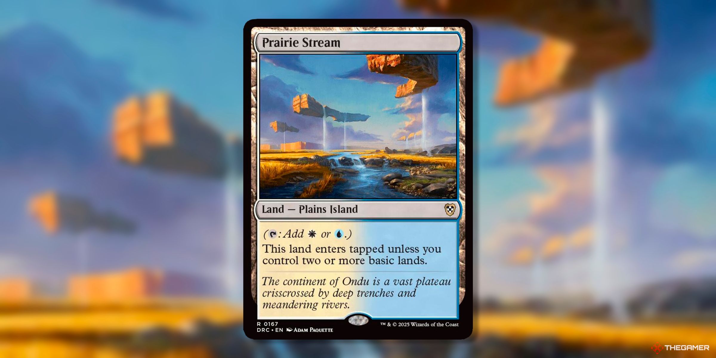 Prairie Stream (Rare, 167) By Adam Paquette From The Aetherdrift Commander Azorius Precon Of Magic: The Gathering.