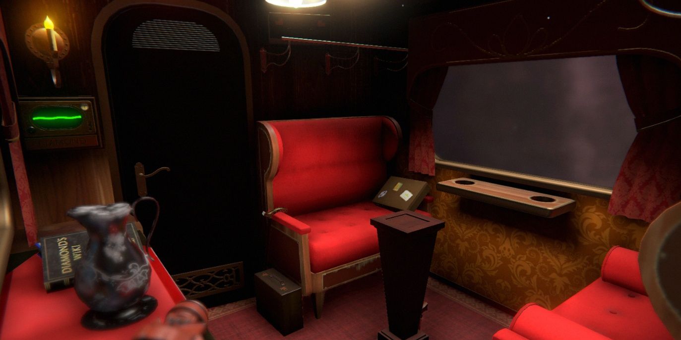 Steamliner: Example Premium train interior.