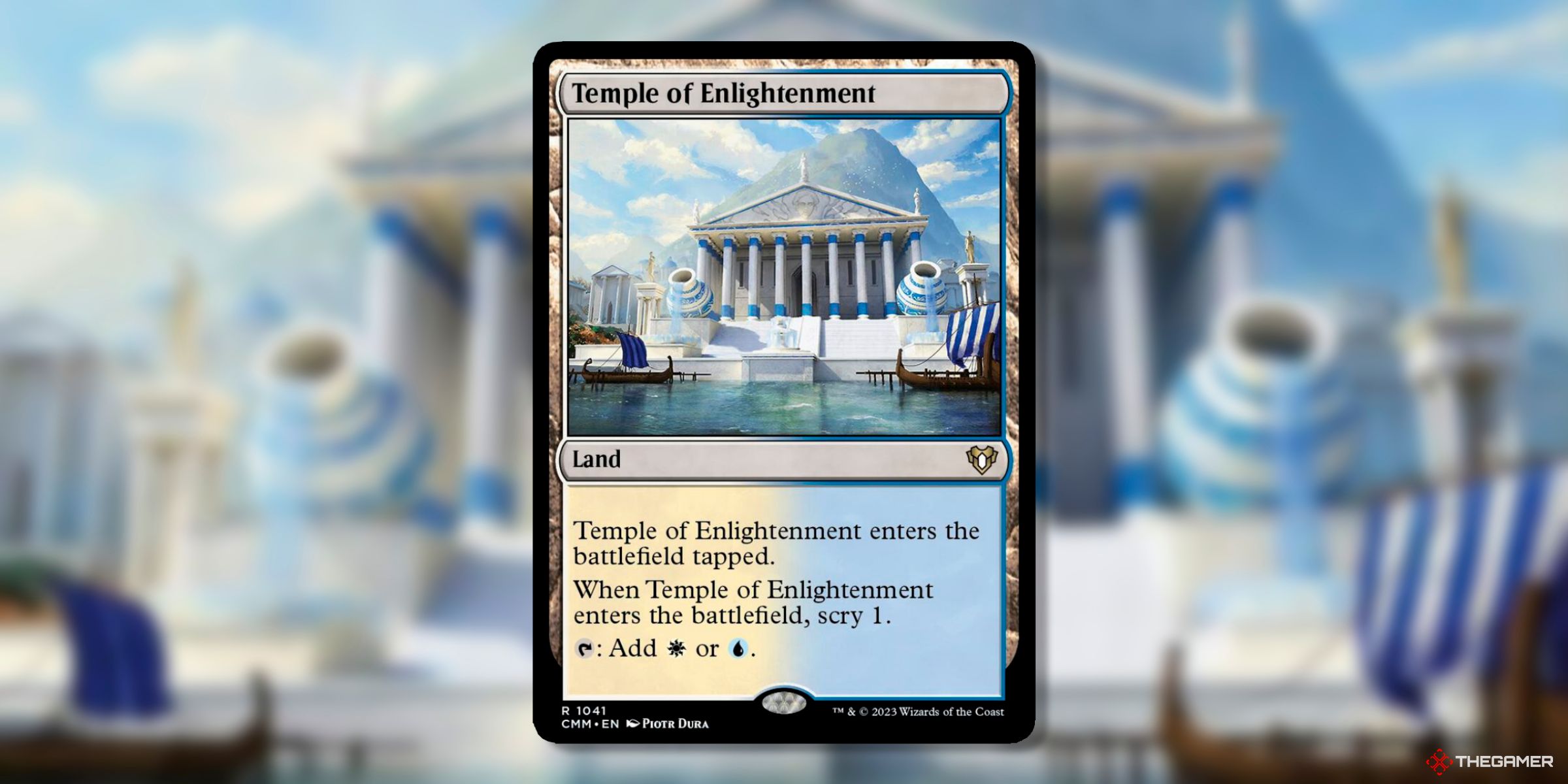 Temple Of Enlightenment (Rare, 1041) By Piotr Dura From The Set Commander Masters Of Magic: The Gathering.