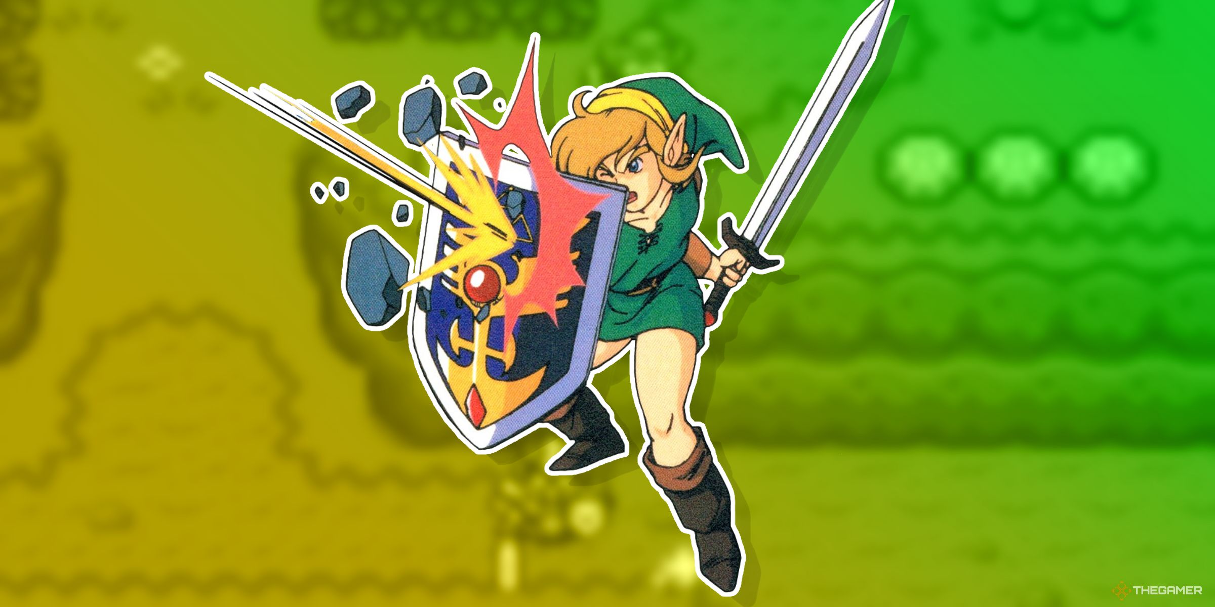Original Artwork for Link in the Legend of Zelda: a link in the past.