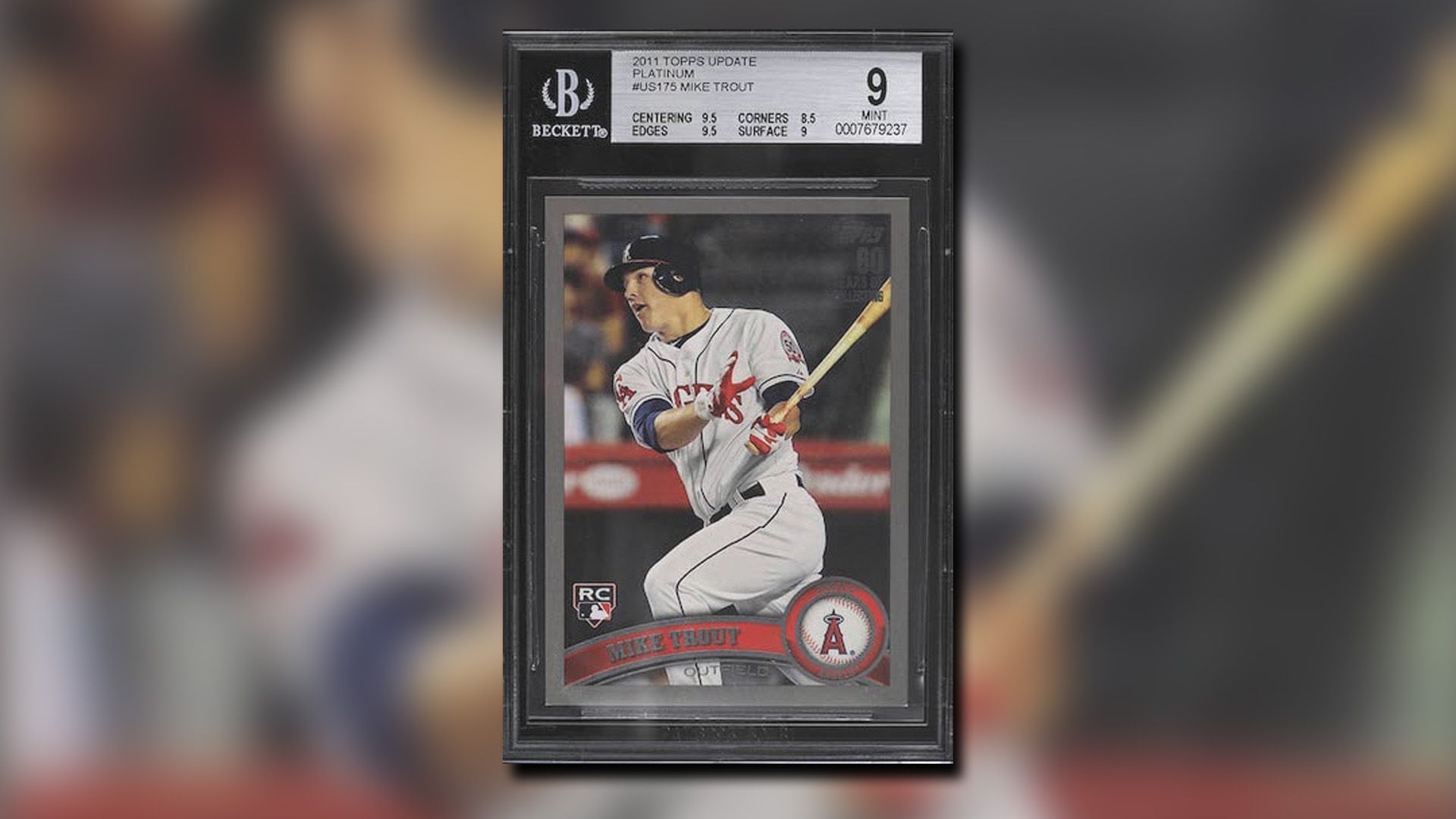 #US175 Mike Trout card from 2011 Topps Update Platinum set.