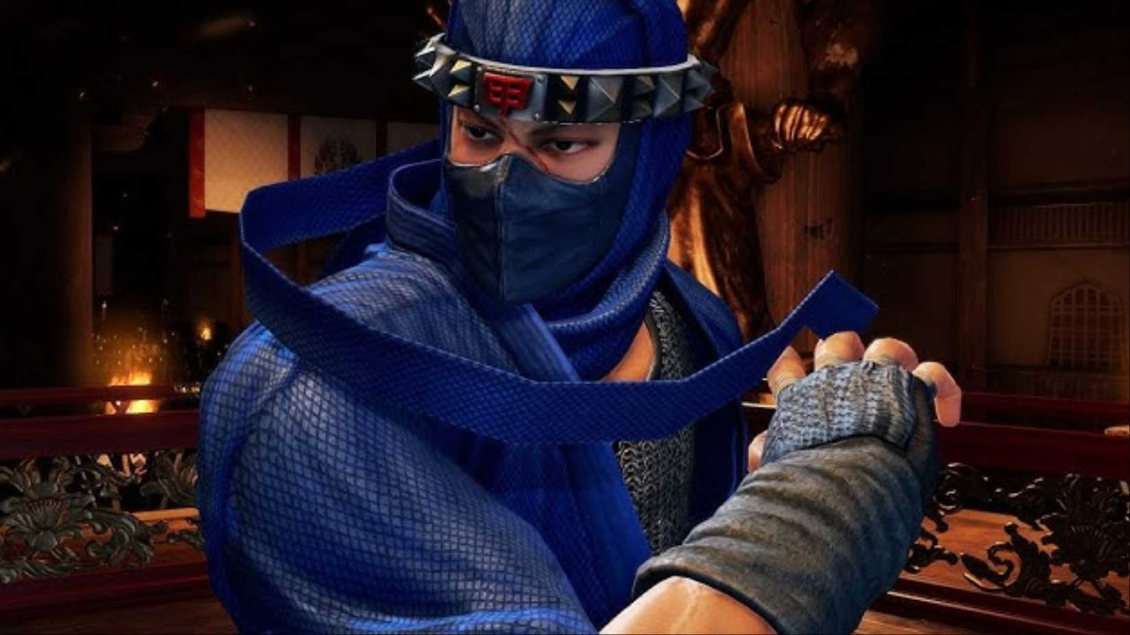 Kage-Maru entering his combat stance in Virtua Fighter 5.