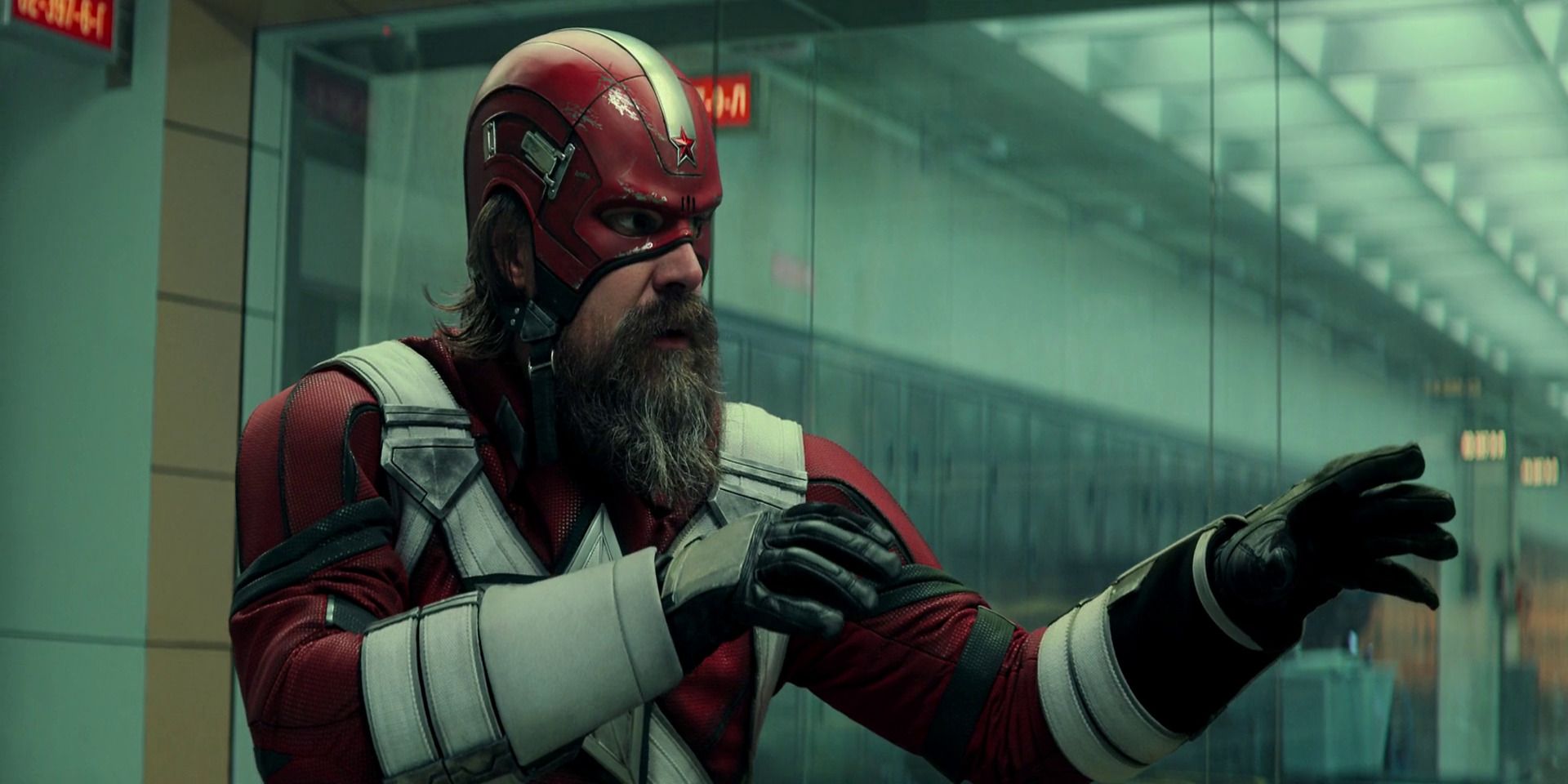 The Red Guardian is taking a stand in the black widow.