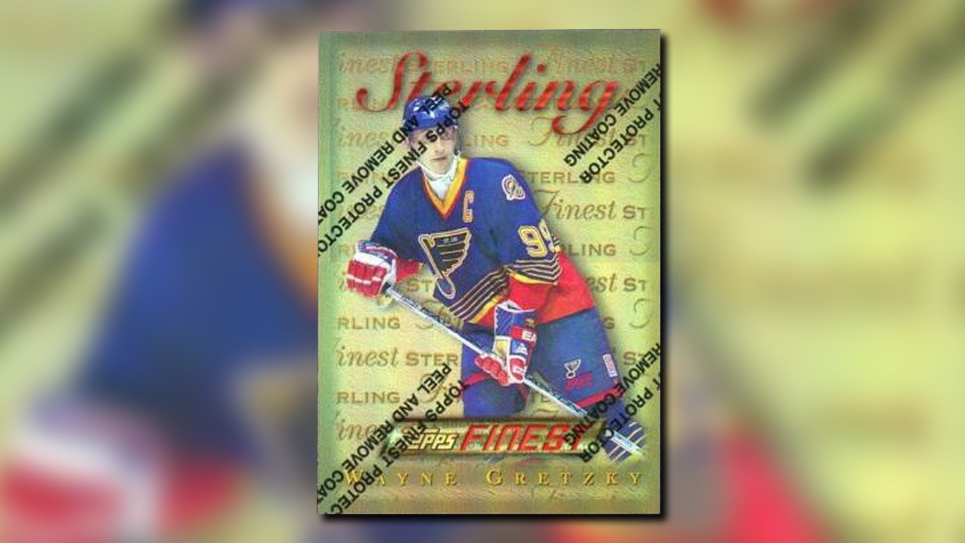 Wayne Gretzky [Refractor & Coating] #180 hockey card from 1995 Finest set.