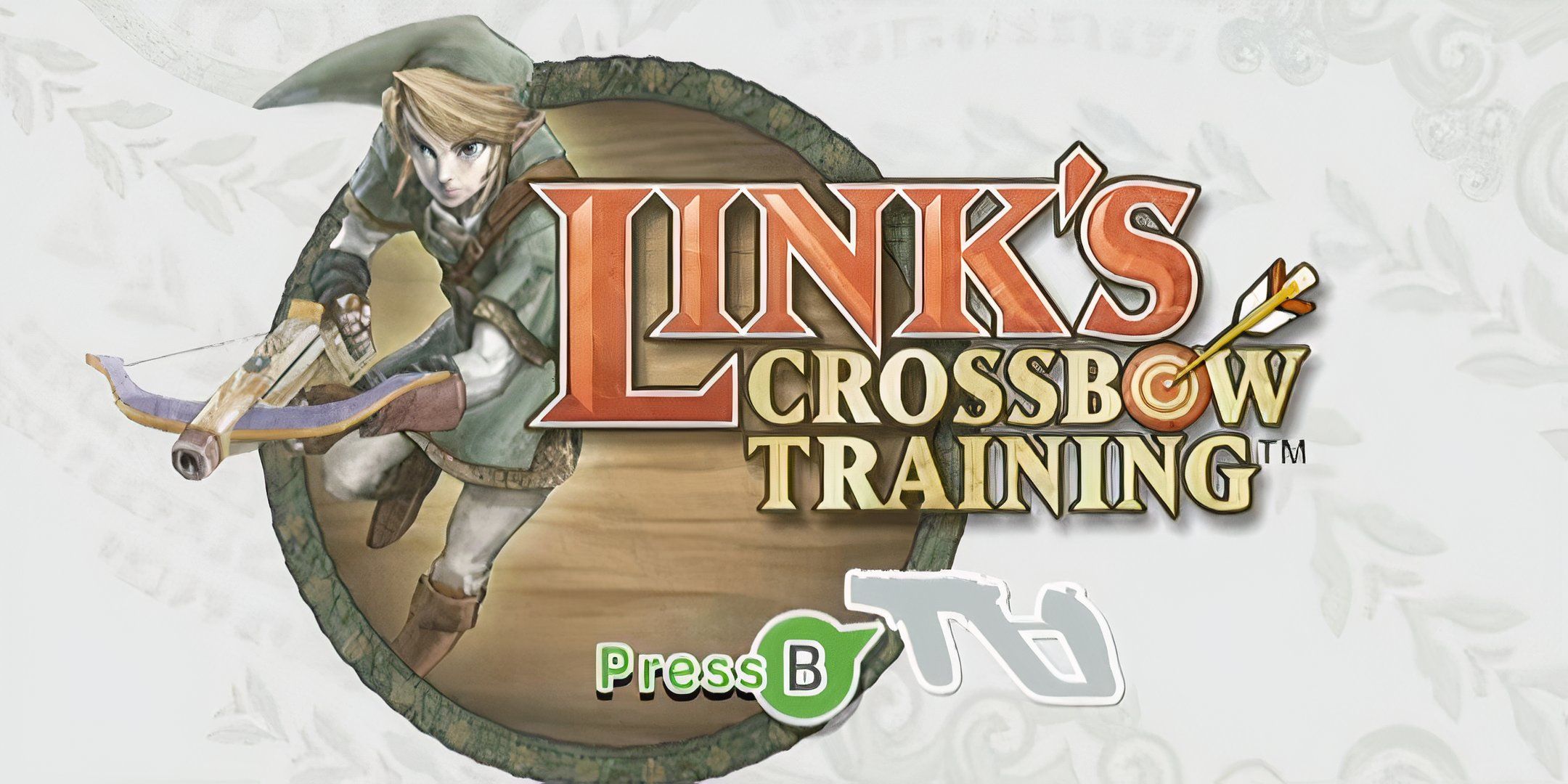 Title Screen for Link's Crossbow Training.