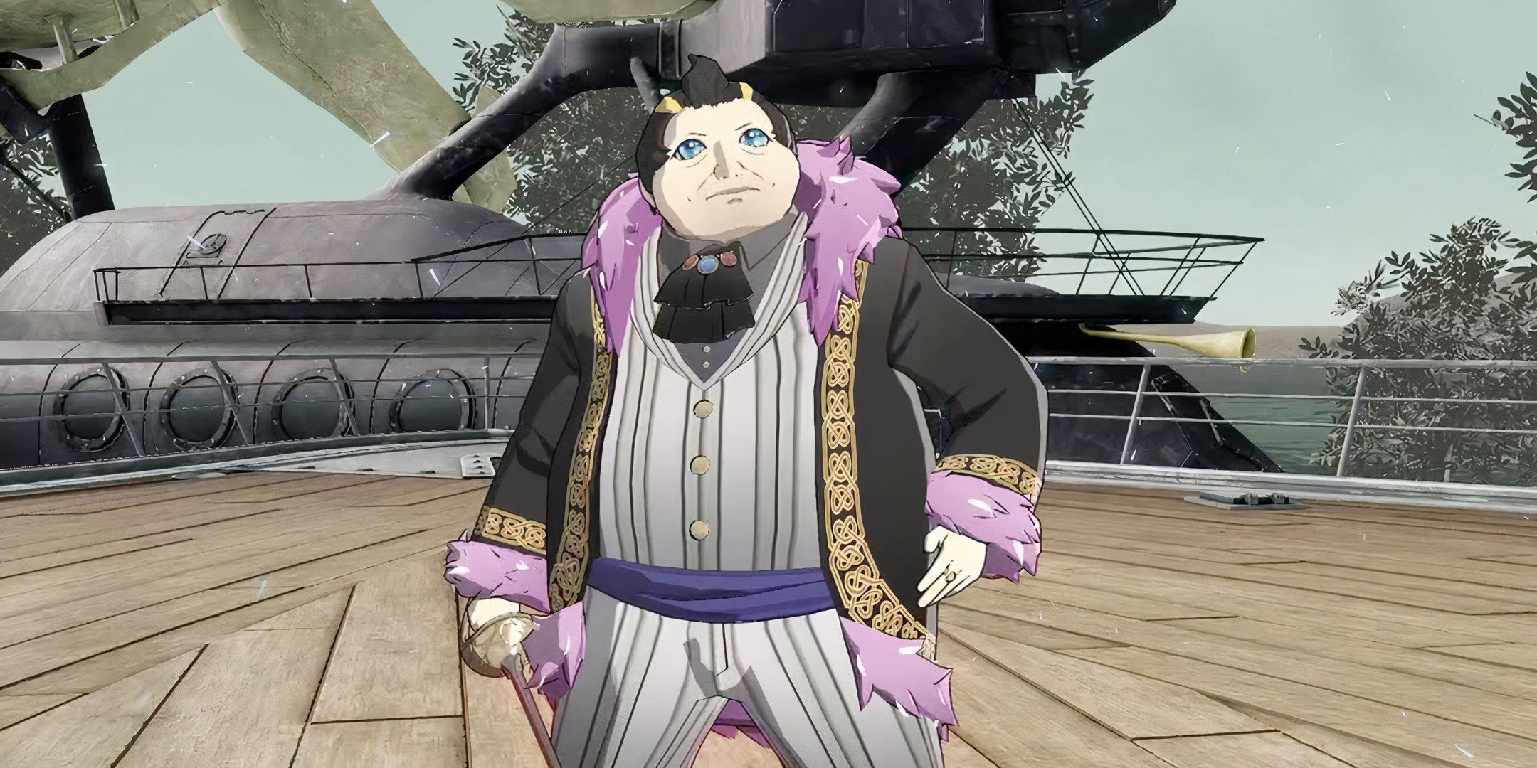Jin stands to Gauntlet runners in the Gauntics.