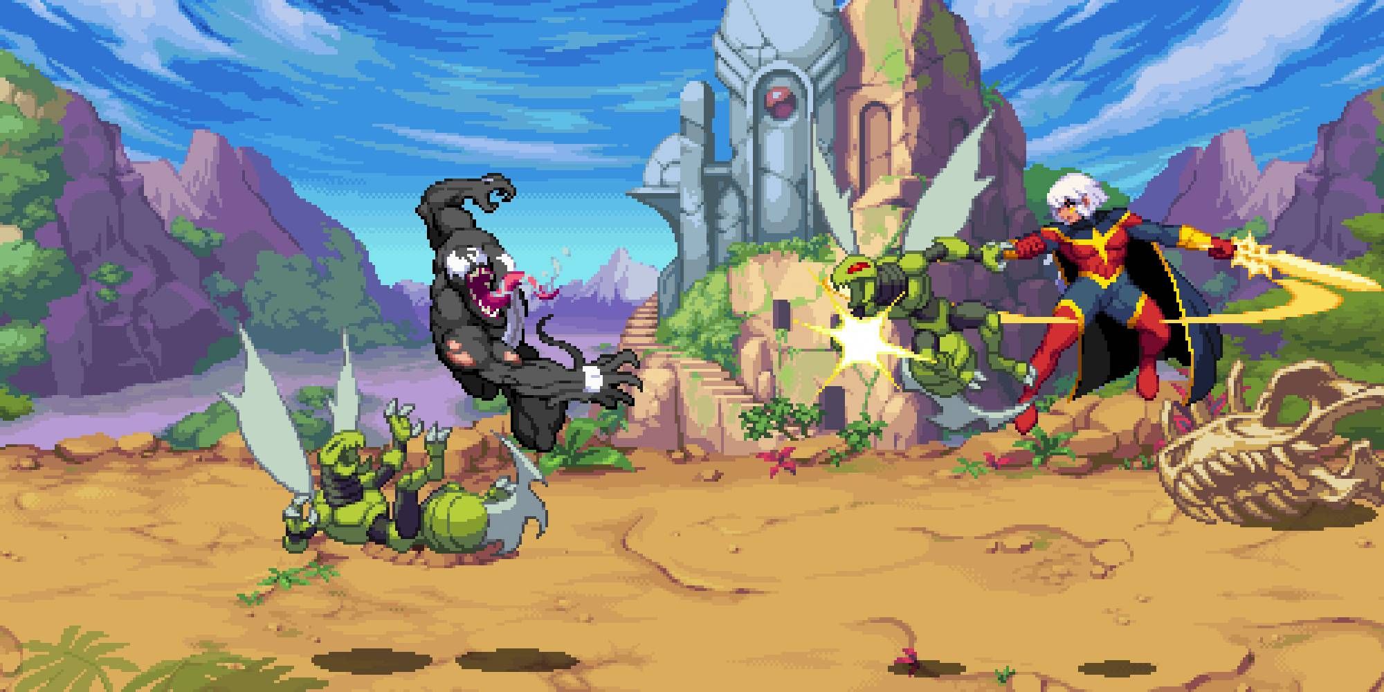 Marvet Cosmic Invision Venom and Team-Vell Teaming Up.