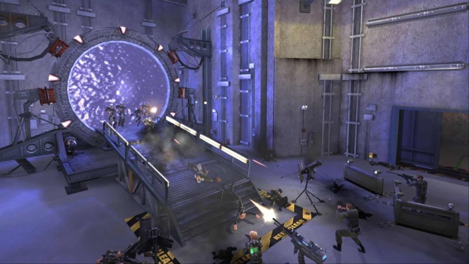 View of the battle that happens in Stargate: Resistance.
