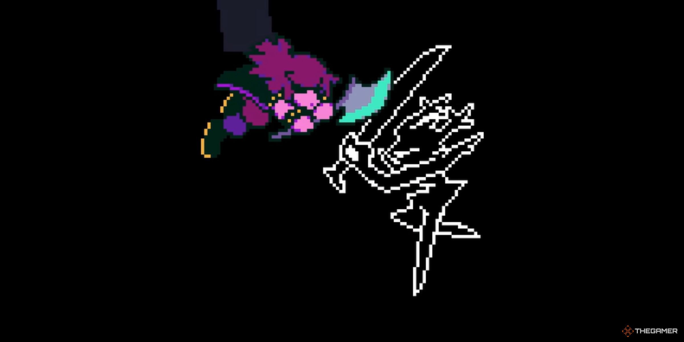 Susie fighting the Roaring Knight in Deltarune Chapter 3.