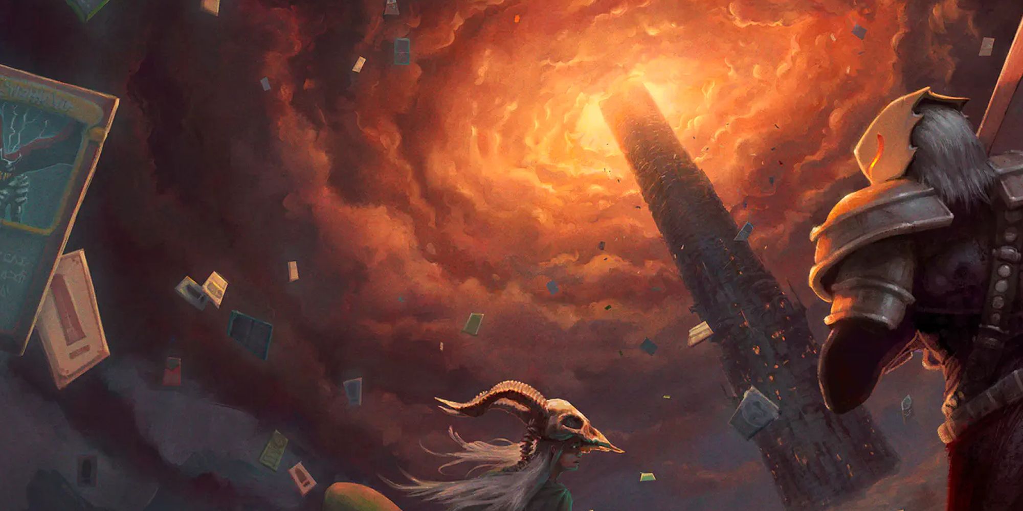 The Silent and Ironclad meet at the base of the Spire in Slay The Spire.