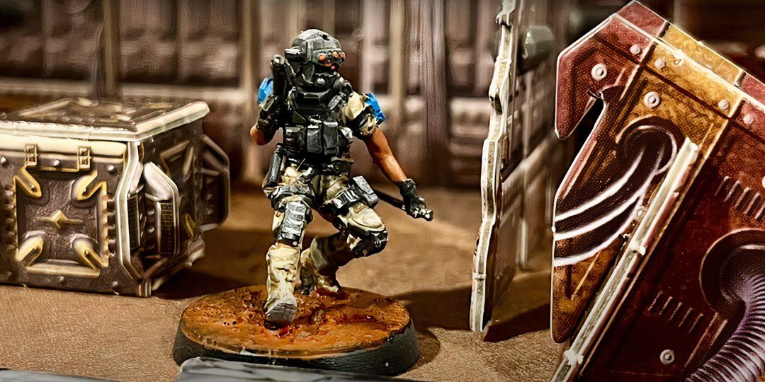 A soldier holding a gun from BLKOUT.