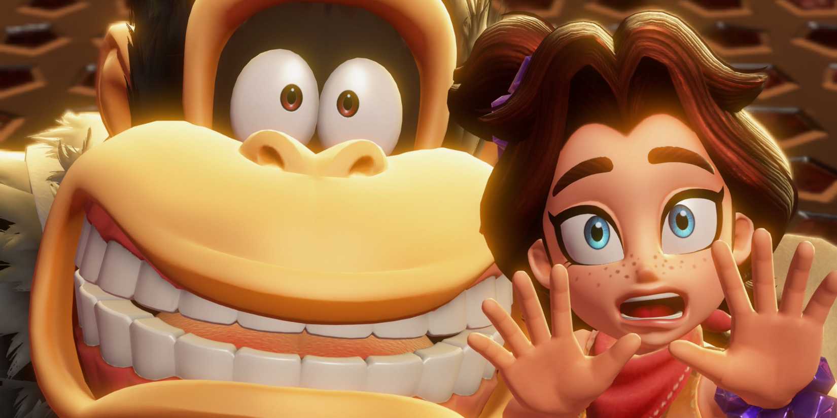 In Banan, Donkey Kong and Pauline look scary.