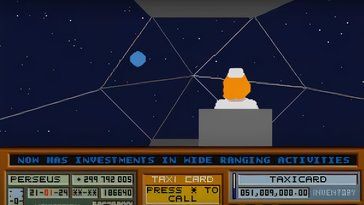 Flying a spaceship in Mercenary.